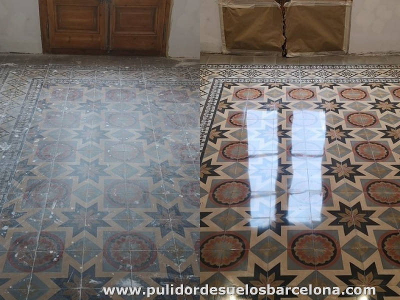 Restauración de baldosas hidráulicas antiguas o nuevas, damos soluciones a como limpiar y reparar todo tipo de suelos interiores o exteriores. Podrás elegir entre tres tipos de acabado; transparente, brillante y satinado.